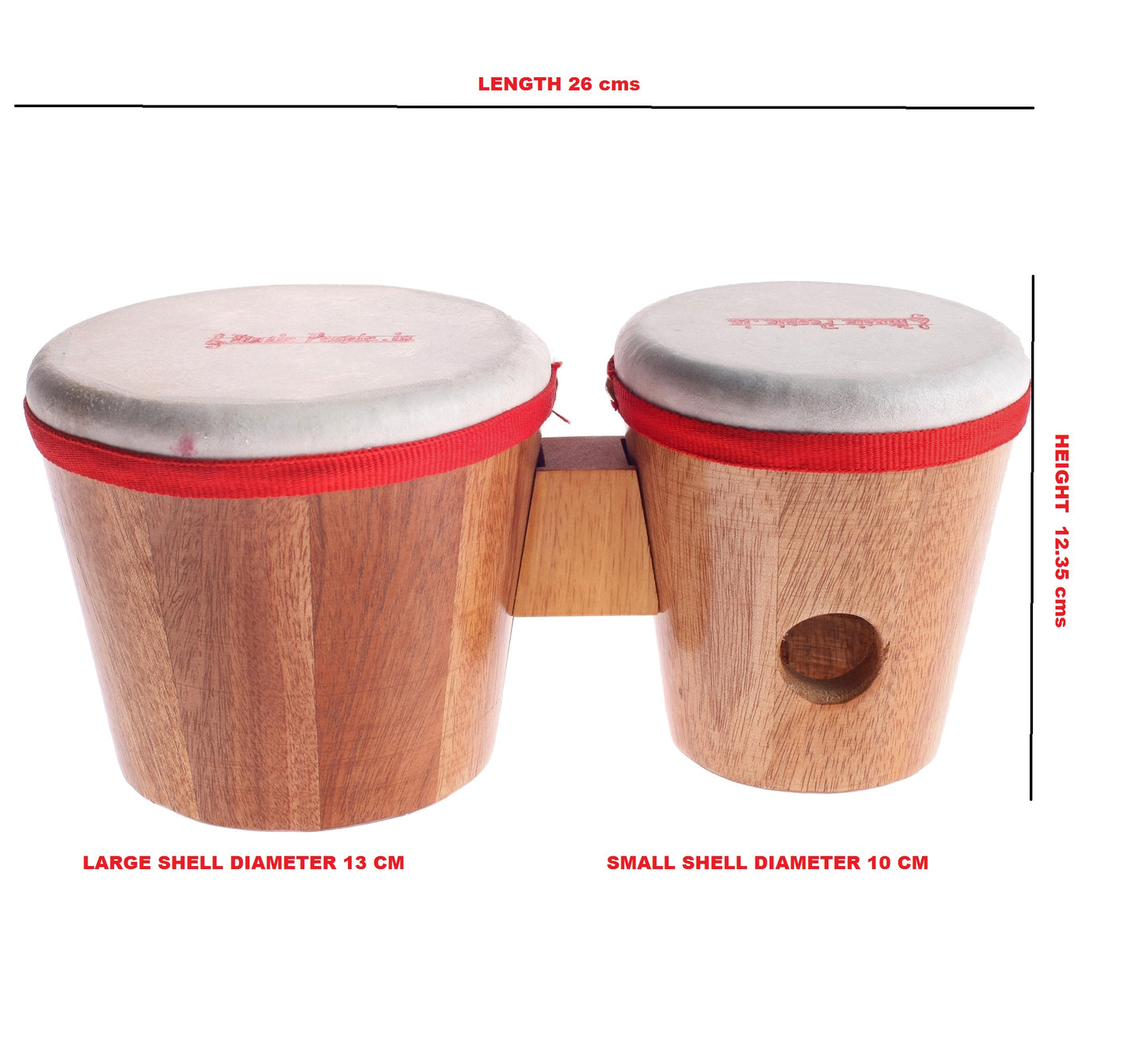 Music People Kids Wooden Bongo Drum with Sticks